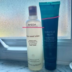 AVEDA 2 pack: Flax Seed Aloe Gel & Botanical Repair Bond-Building Styling Creme